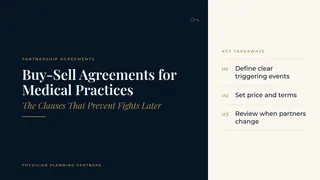 Buy-Sell Agreements for Medical Practices: The Clauses That Prevent Fights Later