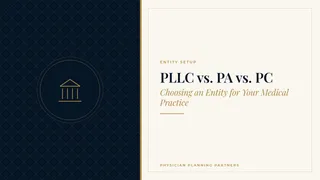 PLLC vs. PA vs. PC: Choosing an Entity for Your Medical Practice