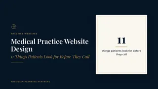 Medical Practice Website Design: 11 Things Patients Look for Before They Call