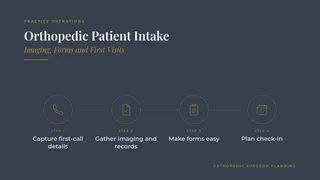 Orthopedic Patient Intake: Imaging, Forms and First Visits