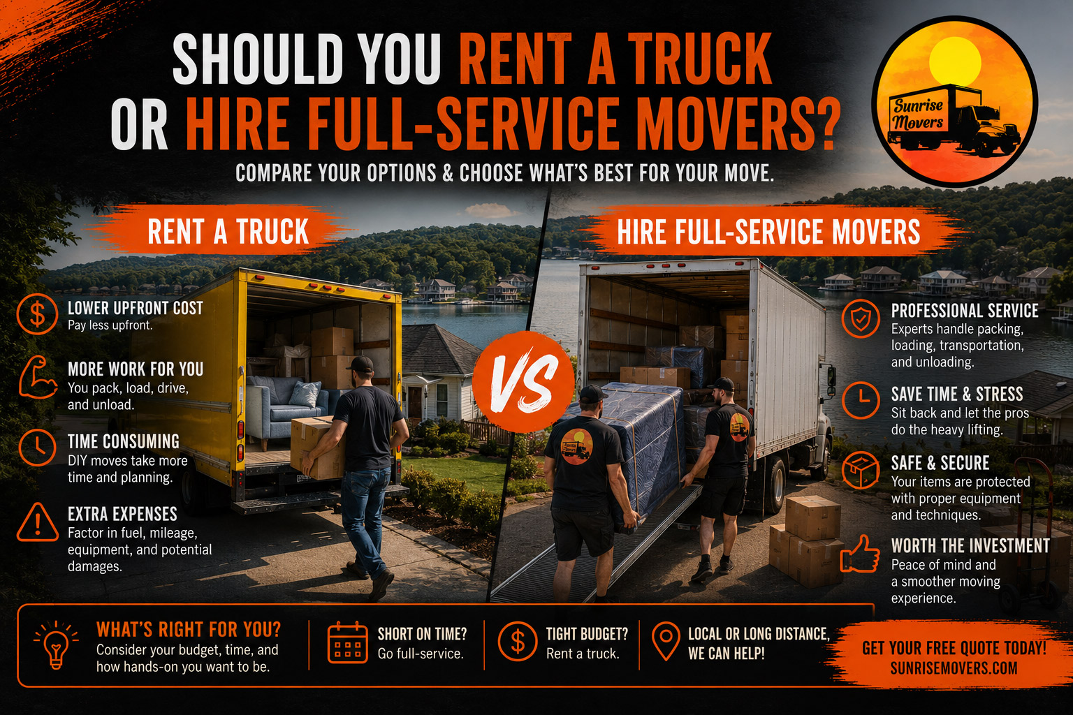 Should You Rent a Truck or Hire Full-Service Movers?