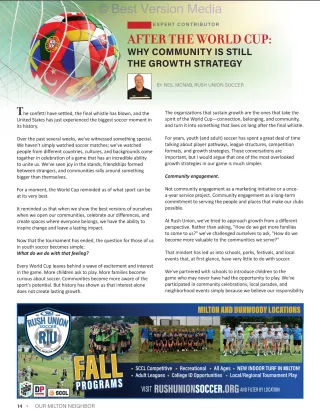 After the World Cup: Why Community Is Still the Growth Strategy