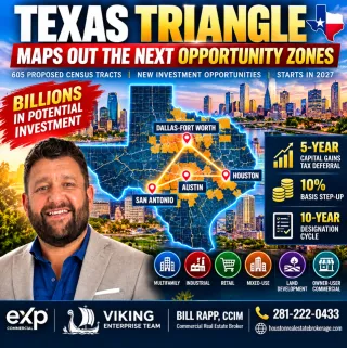 🗺️ Texas Triangle Opportunity Zones 2.0: Where the Next CRE Investment Opportunities Could Emerge 📈