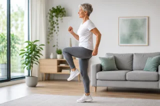 CAMMINATA SUL POSTO: BENEFICI PER ARTICOLAZIONI, CUORE E CERVELLO