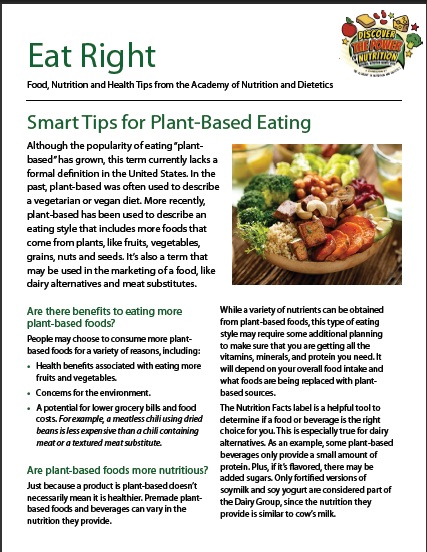 NUTRITION: Smart Tips For Plant-Based Eating