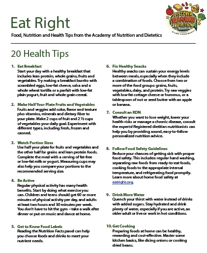 NUTRITION: 20 Health Tps