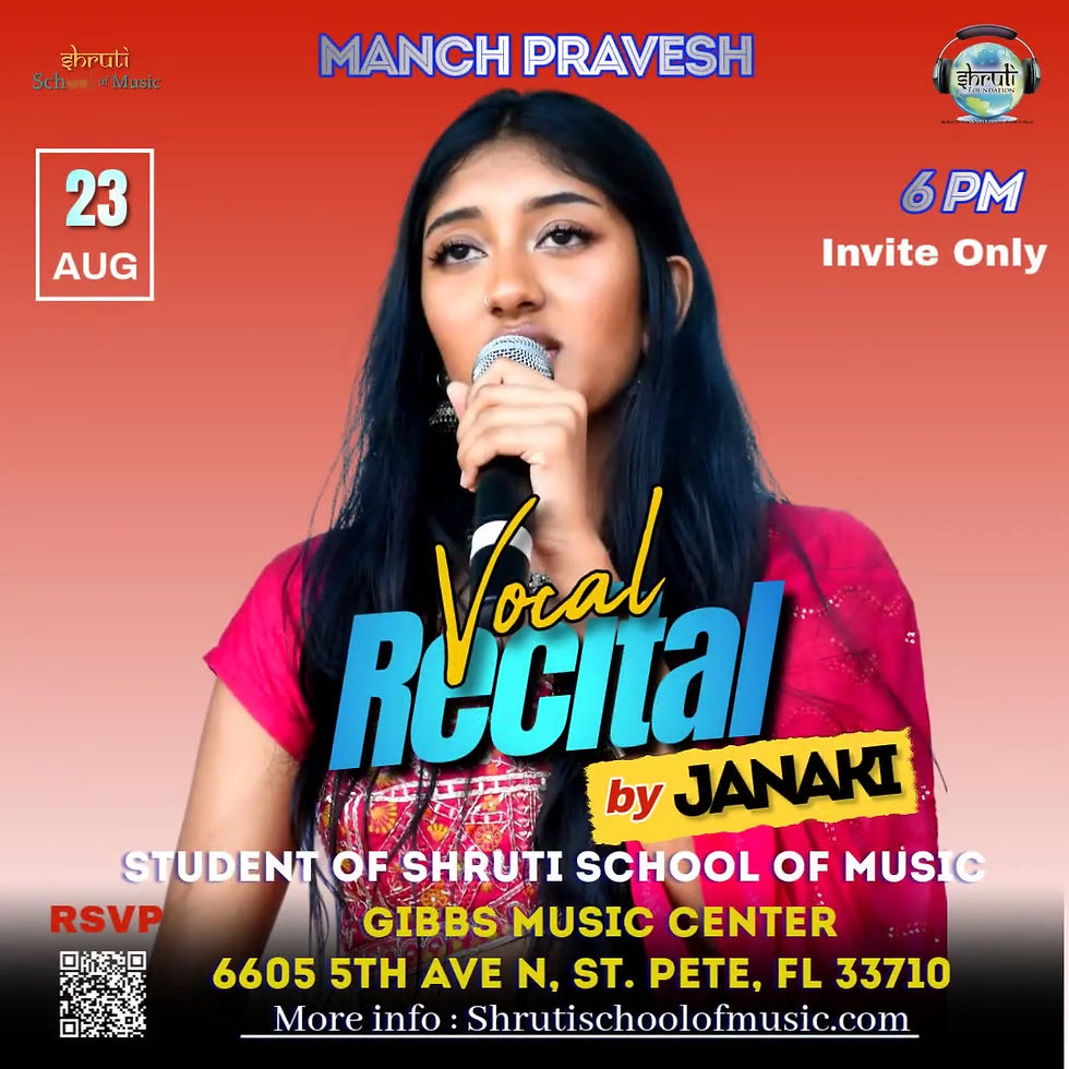 Solo Vocal Recital - Manch Pravesh