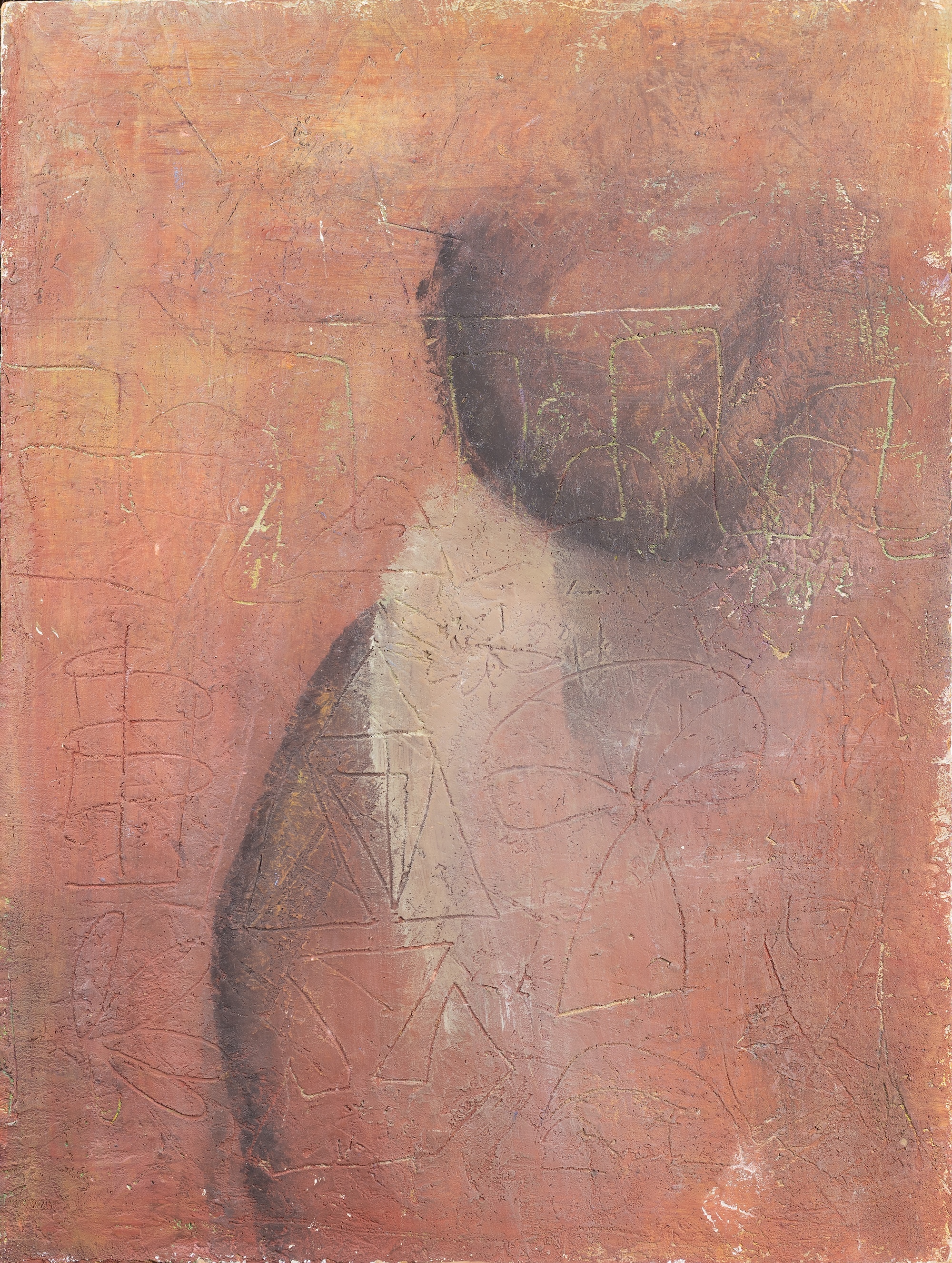 Figura en fondo ocre