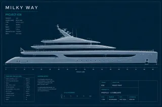 89m Feadship Project 828 Milky Way Launched in Amsterdam