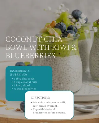 Chia Pudding with Kiwi & Berries: Healthy Treat