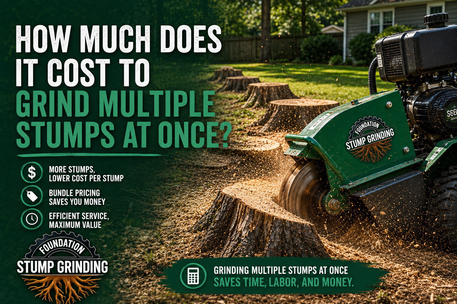 How Much Does It Cost to Grind Multiple Stumps at Once?