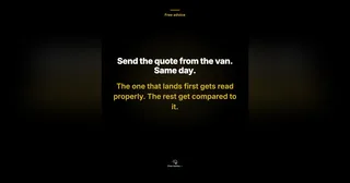 Send the quote from the van: why the first quote in gets read properly