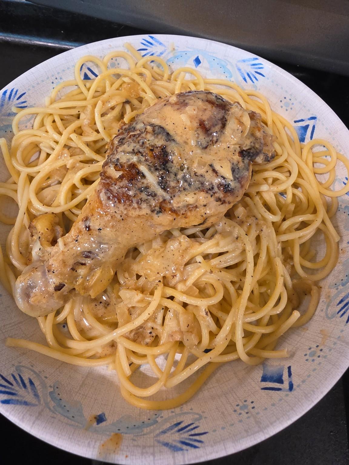 Creamy Garlic Parmesan Butterfly Chicken Pasta