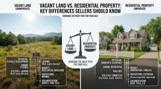 Vacant Land vs. Residential Property: Key Differences Sellers Should Know