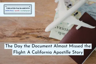 The Day the Document Almost Missed the Flight: A California Apostille Story