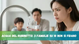 Acqua del rubinetto: 3 famiglie su 10 non si fidano