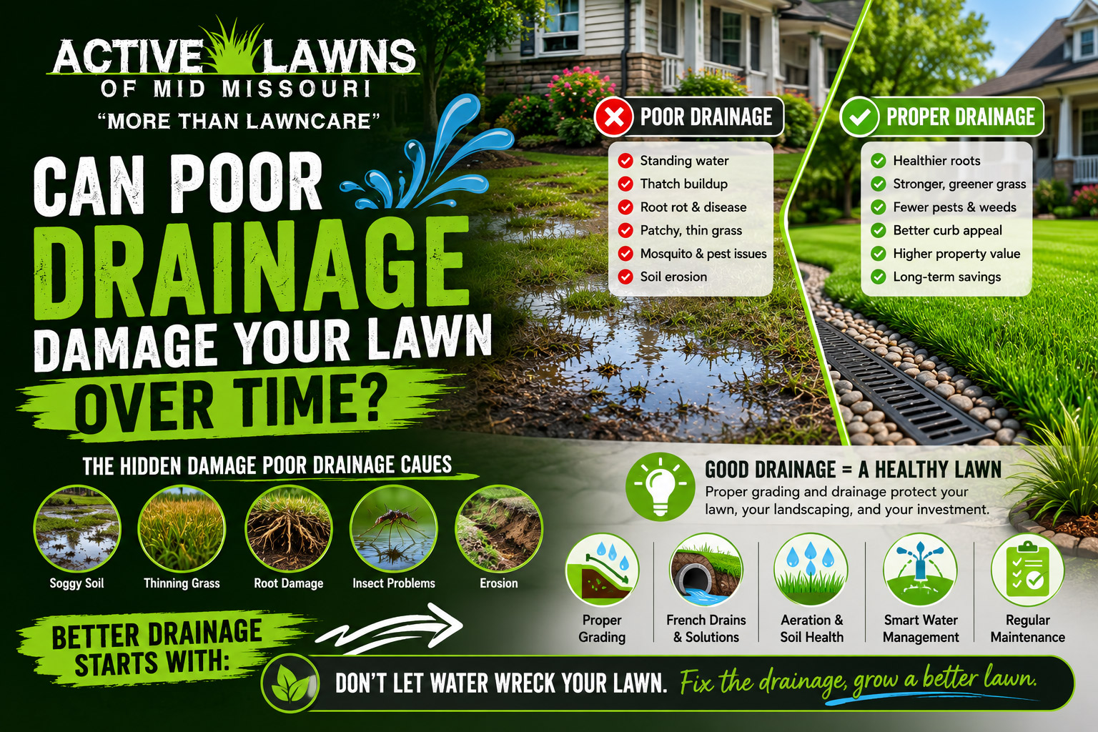 Can Poor Drainage Damage Your Lawn Over Time?