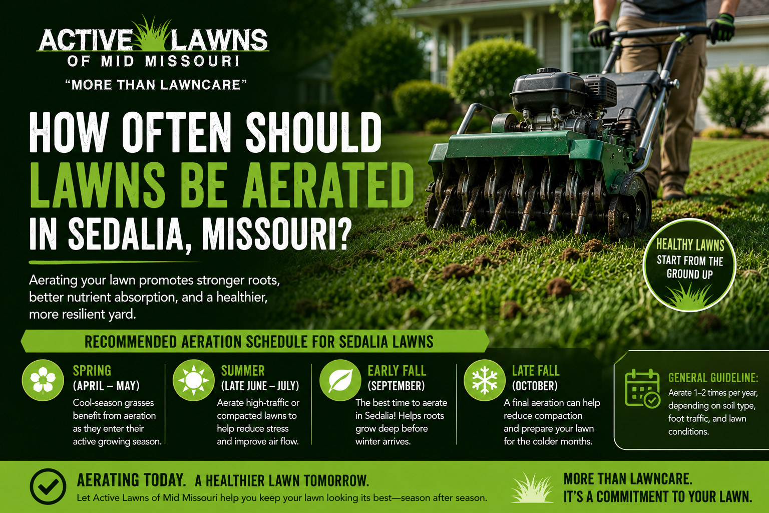 How Often Should Lawns Be Aerated in Sedalia, Missouri?