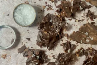 Dark Chocolate PB Coconut Bark (Easy 4-Ingredient Recipe)