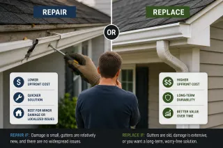 Is It Cheaper to Repair or Replace Your Gutters?