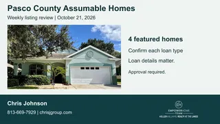 Pasco County Assumable Homes: Weekly Update for October 21, 2026