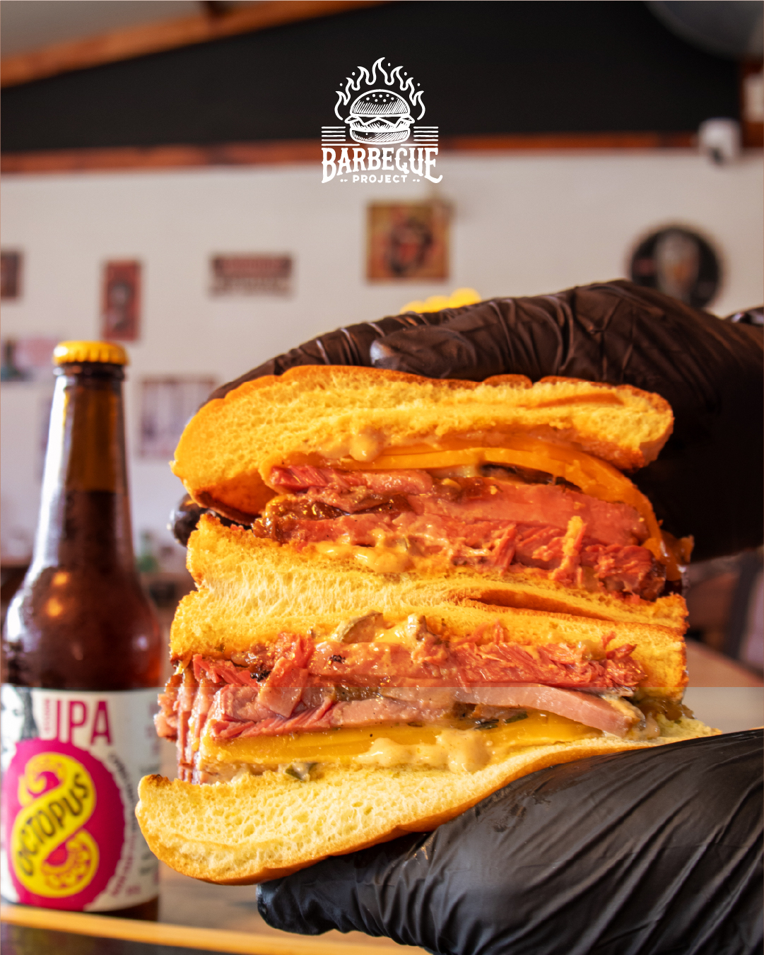 Stacked Smoked Meat Burger