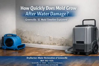 How Quickly Does Mold Grow After Water Damage in Greenville, SC?