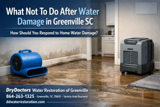 What Not To Do After Water Damage | Greenville SC Guide