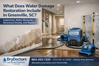 What Does Water Damage Restoration Include in Greenville, SC?