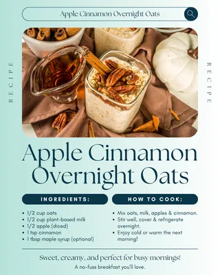 Delicious Apple Cinnamon Overnight Oats