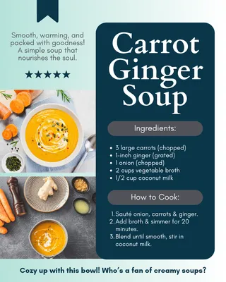 Delicious and Healthy Carrot Ginger Soup Recipe