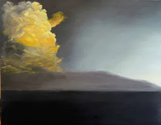 The Moment a Painting Finds Its Voice — Adding Warm Color to a Dark Sky