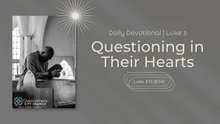 Daily Devotional Luke 3