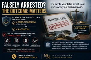 False Arrest Claims Require Full Exoneration in FL