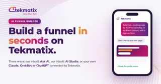 How to Build a Funnel in Seconds on Tekmatix with AI