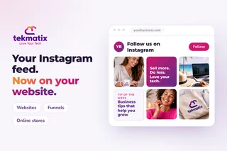 How do I add an Instagram feed to my website or funnel on Tekmatix?