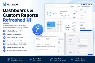 HighLevel Dashboards and Custom Reports UI Consistency Update