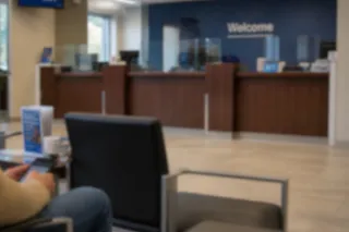 While on queue at the bank...