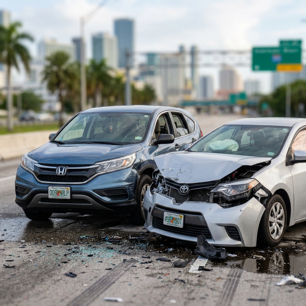 Accidente de auto en Miami: qué hacer después del choque