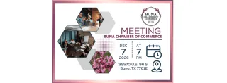 Buna Chamber of Commerce Business Meeting – December 2026
