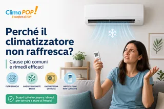 Il climatizzatore non raffresca: cause e rimedi