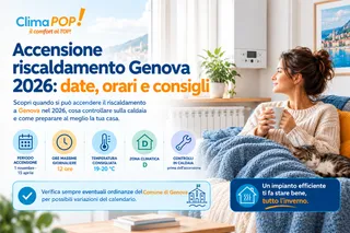 Accensione riscaldamento a Genova 2026: date e controlli