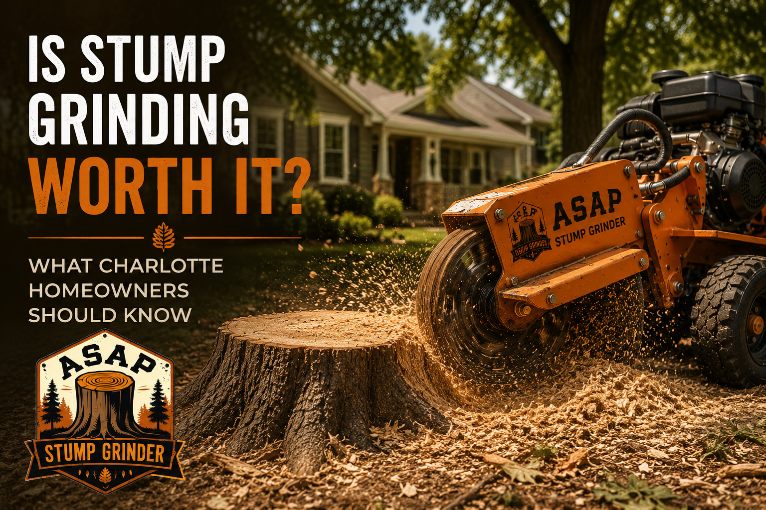 Is Stump Grinding Worth It? What Charlotte Homeowners Should Know