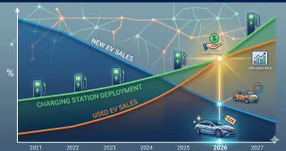 New EV Sales Drop 27 Percent While Used EVs Reach Near Parity, and Charging Infrastructure Expands 34 Percent in Q1 2026