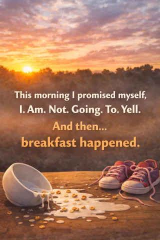 I Told Myself I Wouldn’t Yell Today… Then Breakfast Happened