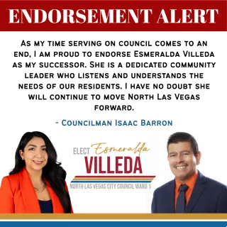 Passing the Torch in Ward 1: Councilman Isaac Barron Endorses Esmeralda Villeda as His Successor