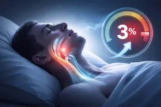 What is the 3 % rule for sleep apnea?