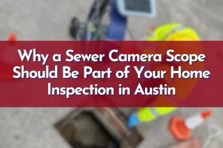 Why a Sewer Camera Scope Should Be Part of Your Home Inspection in Austin