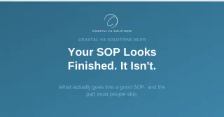 What Actually Goes Into a Good SOP (Most People Skip the Important Part)