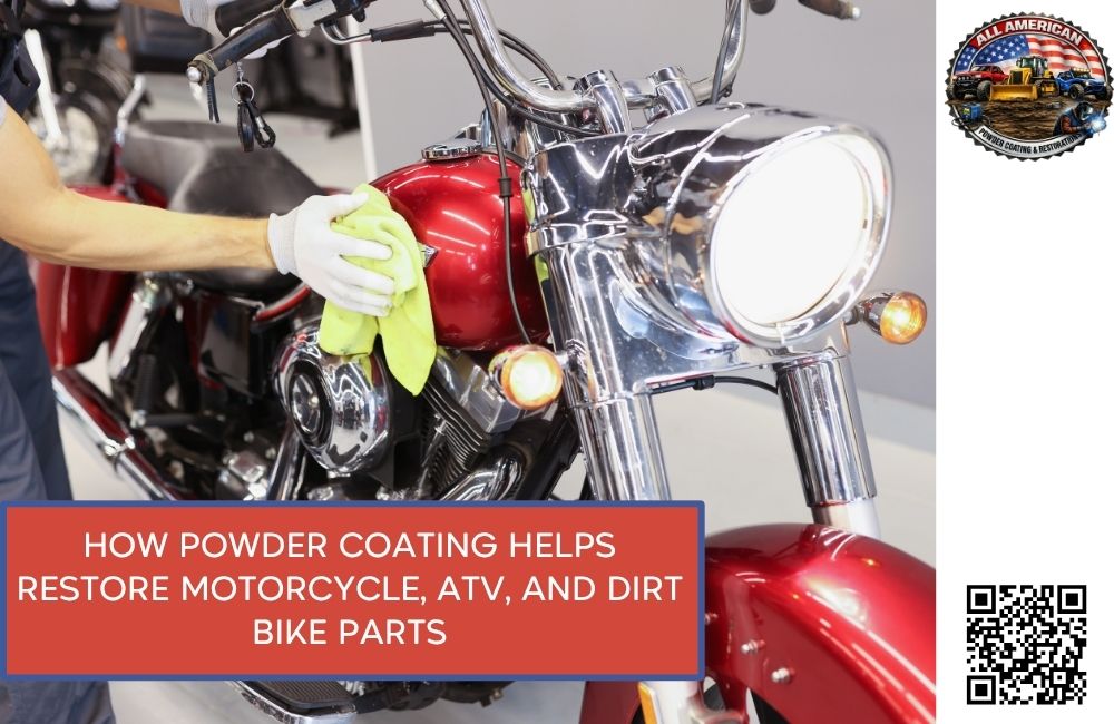 How Powder coating Helps Restore Motorcycle, ATV, and Dirt Bike Parts